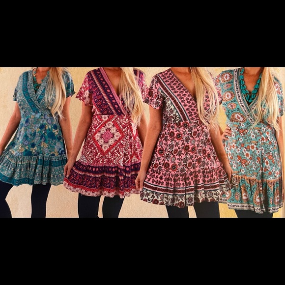 NWT.  Sacred Threads Dress/Tunic. S/M.    04/BL/BL - Picture 2 of 4